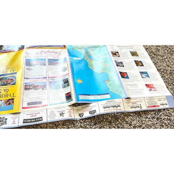 2001 California Travel Ideas Map Official Tourism Fold Out Map - Picture 15 of 15